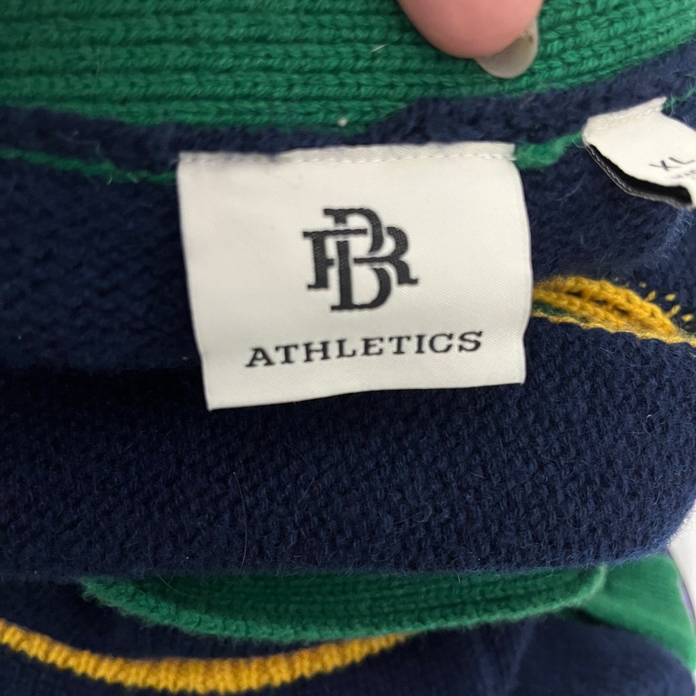 Banana Republic FBR Athletics Cardigan Vest Mens XL Navy Blue Cashmere - Picture 4 of 7